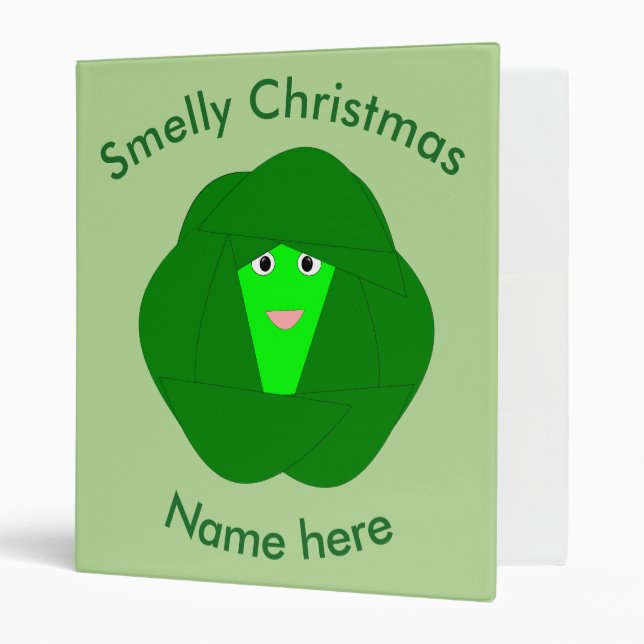 Smelly Christmas Brussels Sprout Custom Binder (Front/Inside)