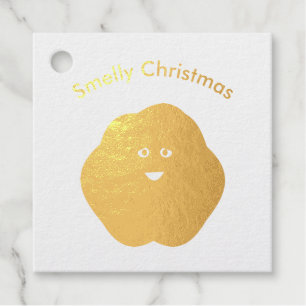 Smelly Christmas Brussels Sprout Custom Foil Favour Tags
