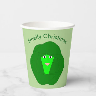Smelly Christmas Brussels Sprout Custom Paper Cups
