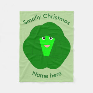 Smelly Christmas Brussels Sprout Fleece Blanket