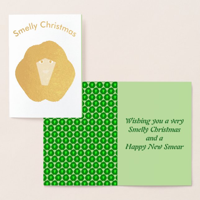Smelly Christmas Brussels Sprout Foil Card (Display)
