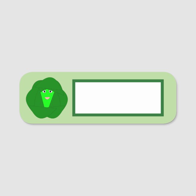 Smelly Christmas Brussels Sprout Name Tag (Front)