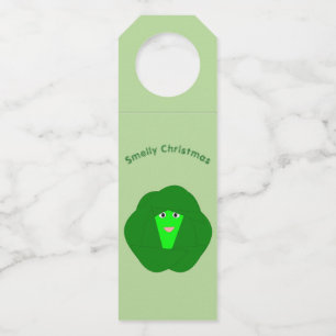 Smelly Christmas Brussels Sprout Personalized Bottle Tag
