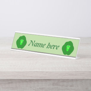 Smelly Christmas Brussels Sprout Personalized Desk Name Plate