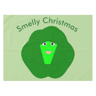 Smelly Christmas Brussels Sprout Tablecloth