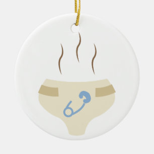 Smelly Diaper Ceramic Ornament