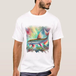 Smelt fish in watercolor 260824AREF149 - Watercolo T-Shirt