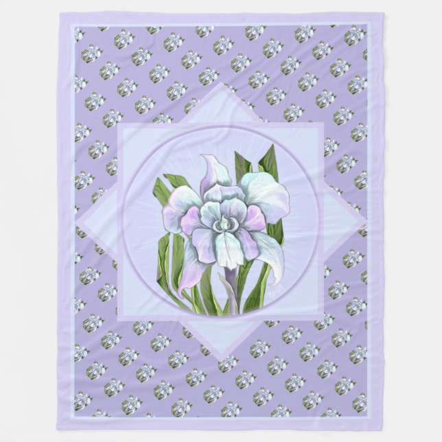 Smeraldo fleurie couverture polaire (Devant)