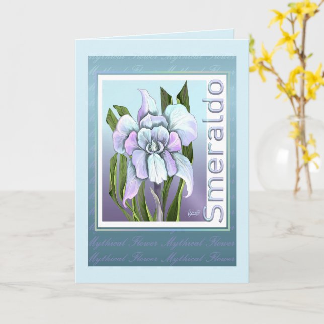 Smeraldo Flower blank card (Yellow Flower)