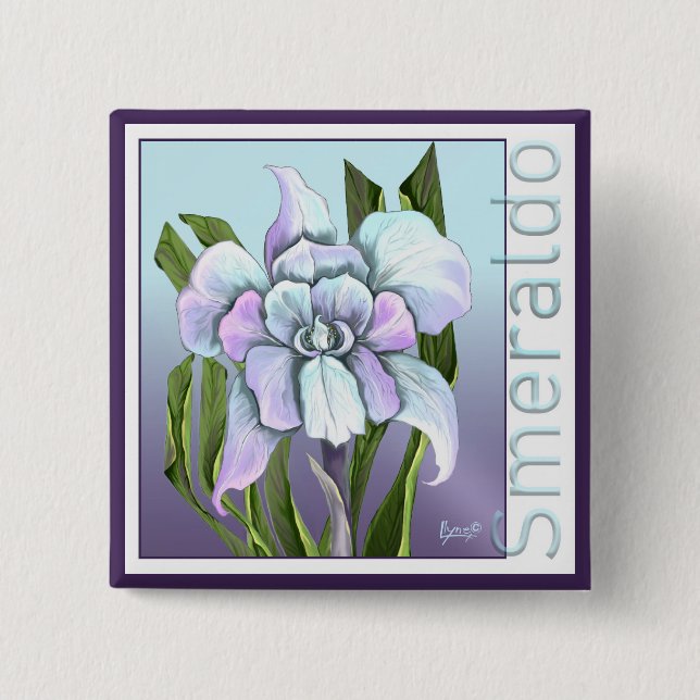 Smeraldo flower Button (Front)