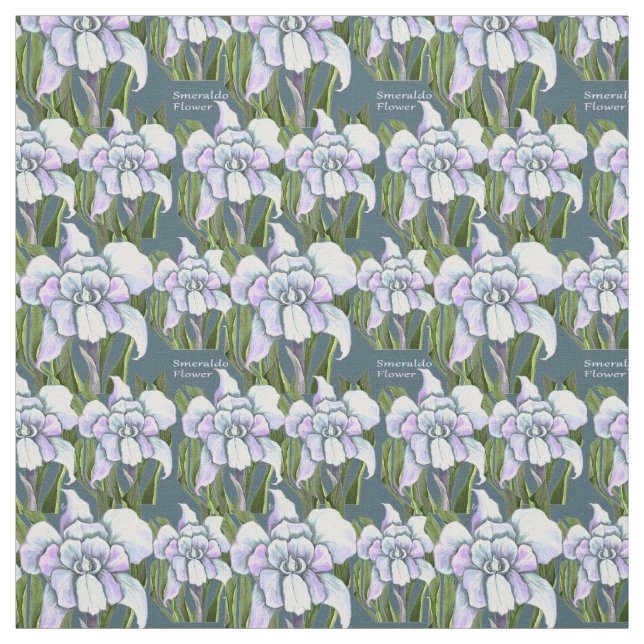 Smeraldo Flower Fabric (Swatch)