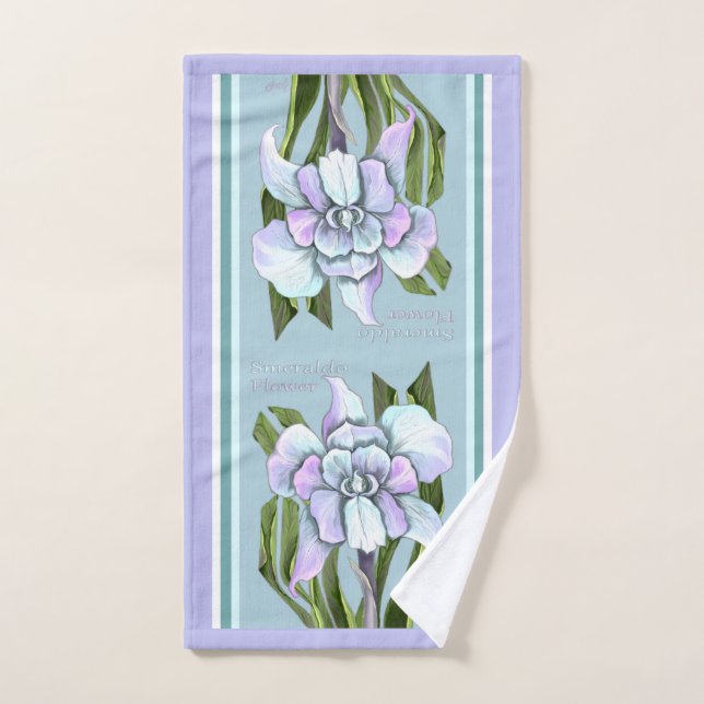 Smeraldo flower hand towel (Hand Towel)