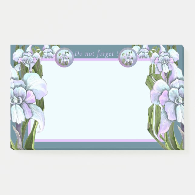 Smeraldo flower post-it notes (Front)