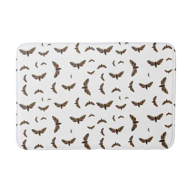 Smerinthus ocellata - Eyed Hawk-Moth - Colour Imag Bath Mat (Front)