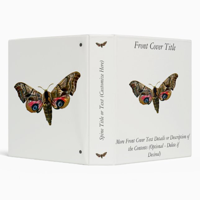 Smerinthus ocellata - Eyed Hawk-Moth - Colour Imag Binder (Background)