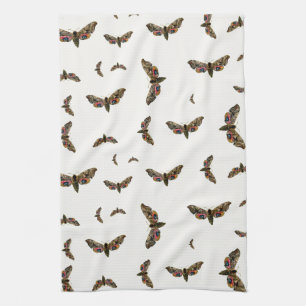 Smerinthus ocellata - Eyed Hawk-Moth - Colour Imag Kitchen Towel
