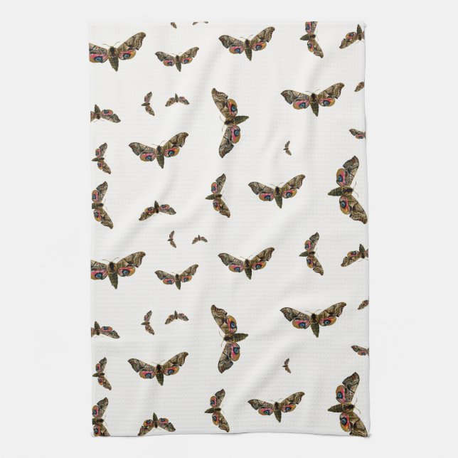 Smerinthus ocellata - Eyed Hawk-Moth - Colour Imag Kitchen Towel (Vertical)