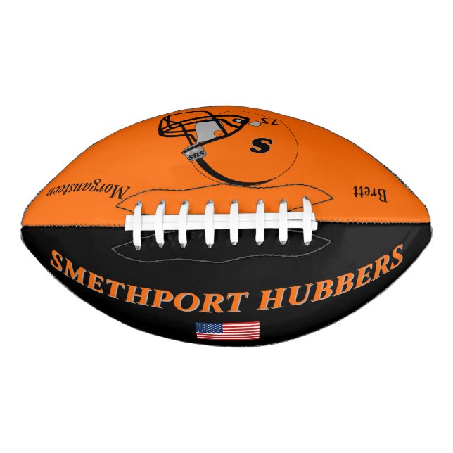 Smethport Hubbers Team Colours Personalized Player Football (Front)
