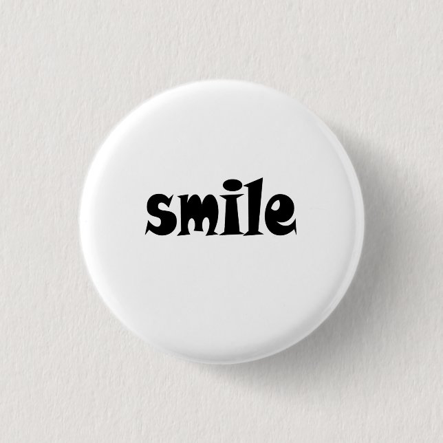 smi:e T-Shirt 1 Inch Round Button (Front)