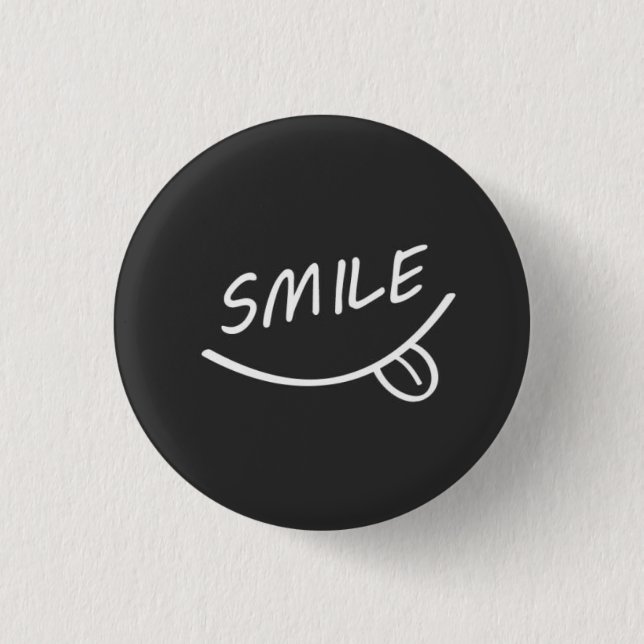 Smile 1 Inch Round Button (Front)
