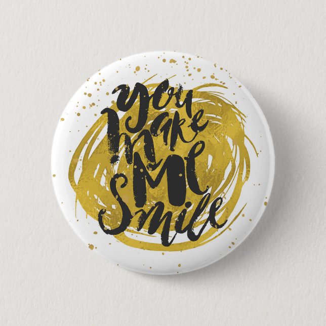 Smile 2 Inch Round Button (Front)