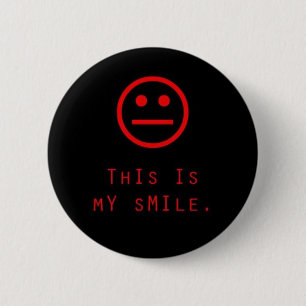 Smile 2 Inch Round Button