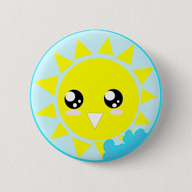 Smile 2 Inch Round Button (Front)