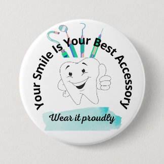 Smile 3 Inch Round Button