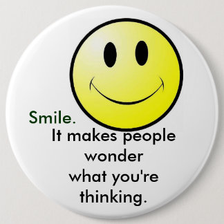 Smile 6 Inch Round Button