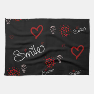 Smile And Be Happy Kitchen Towel
