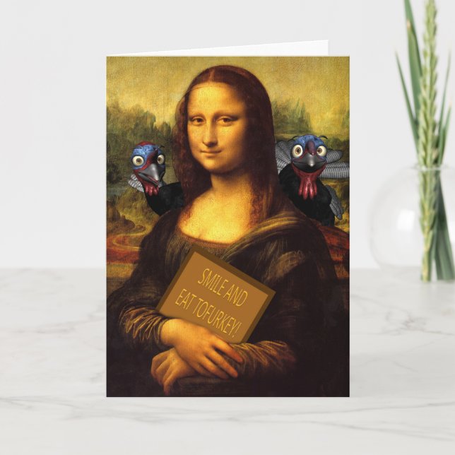 Smile And Eat Tofurkey Holiday Card (Front)