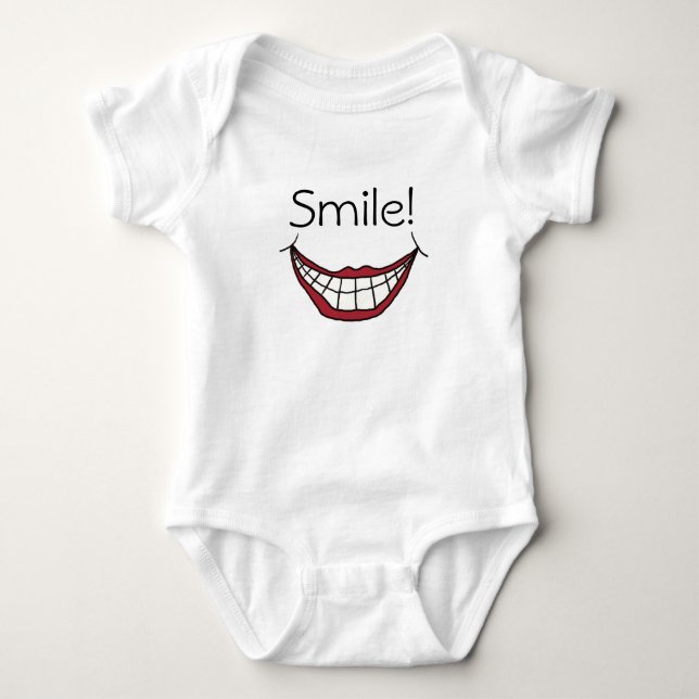 Smile!  baby bodysuit (Front)