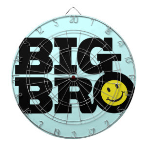 Smile Big Bro black light blue yellow dart board
