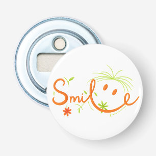 Smile Brush Style Line Art Bottle Opener