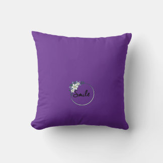 Smile Cara Throw Pillow
