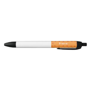 Smile & Cherry (Orange) Named Black Ballpoint Pen