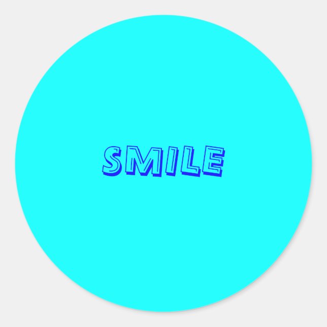 SMILE CLASSIC ROUND STICKER (Front)