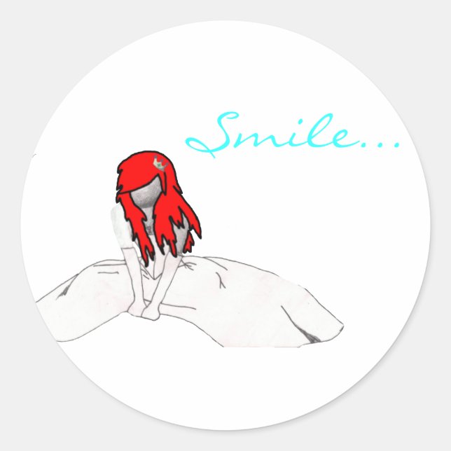 Smile Classic Round Sticker (Front)