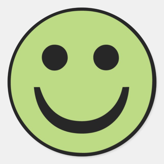 smile classic round sticker (Front)