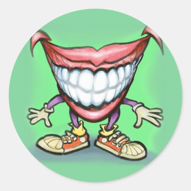 Smile Classic Round Sticker (Front)