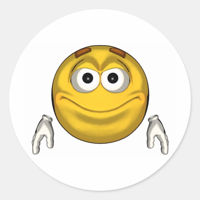 Smile Classic Round Sticker (Front)