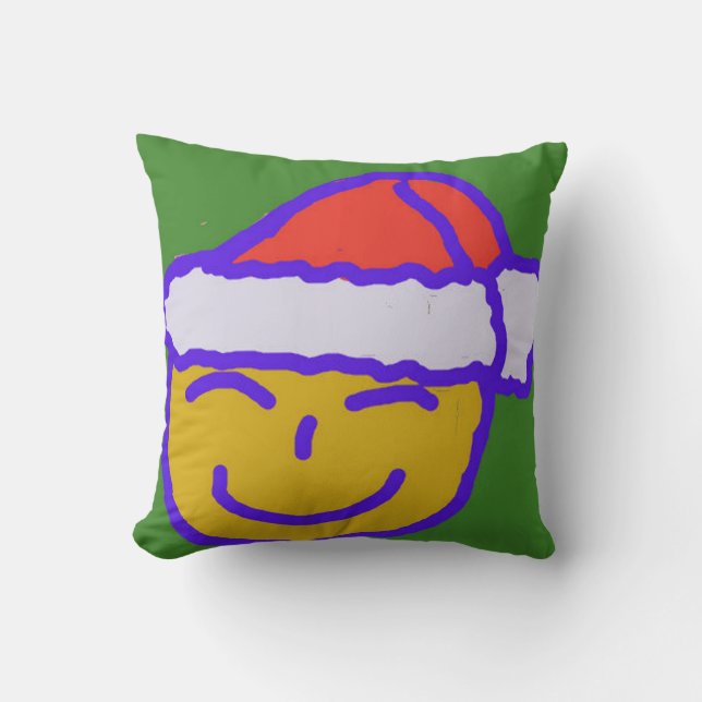 Smile Claus  Throw Pillow (Front)