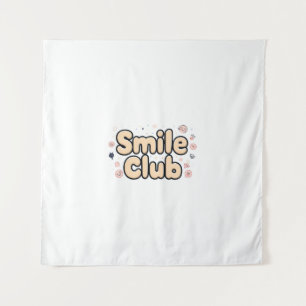 Smile Club Pastel Kawaii Art Tapestry