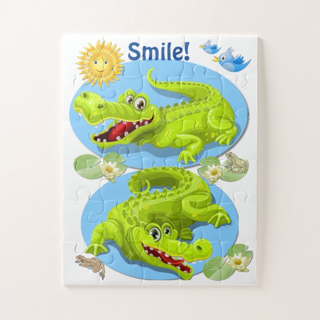 Smile Crocodile! Jigsaw Puzzle (Vertical)