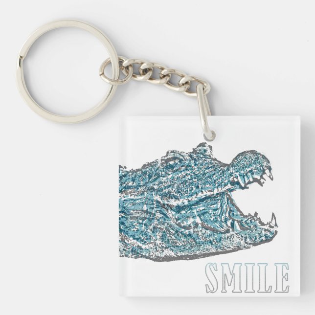 Smile Crocodile Keychain (Front)