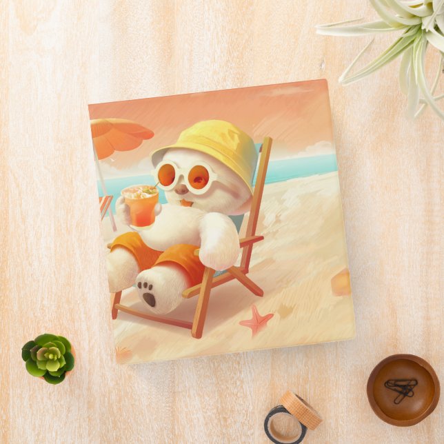 Smile Dog – Beach Mode On Binder (In Situ)