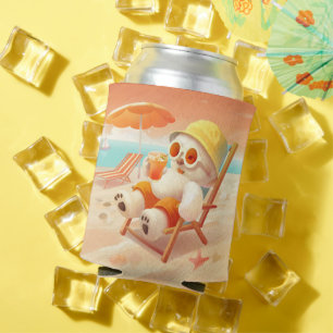 Smile Dog – Beach Mode On Can Cooler