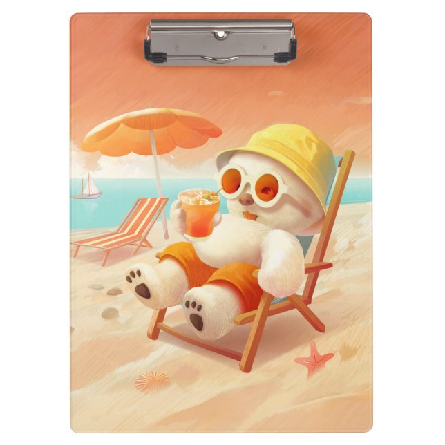 Smile Dog – Beach Mode On Clipboard (Front)