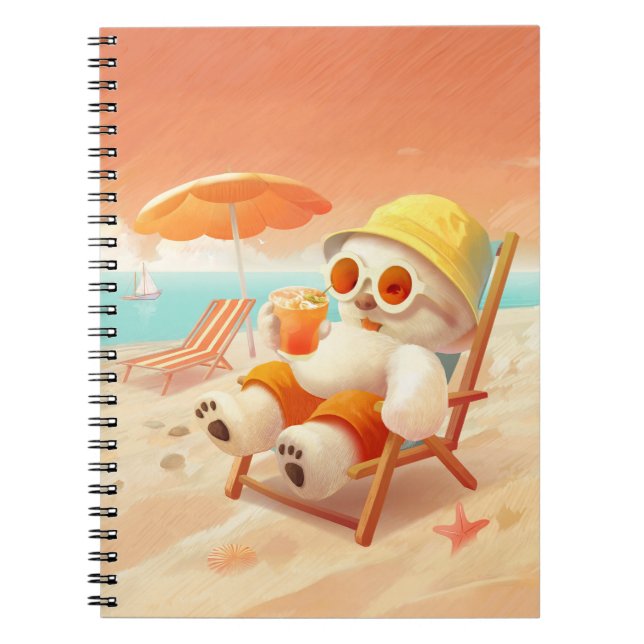 Smile Dog – Beach Mode On Notebook (Front)