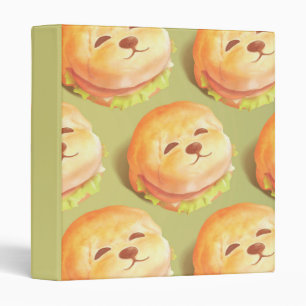 Smile Dog Burger 3 Ring Binder